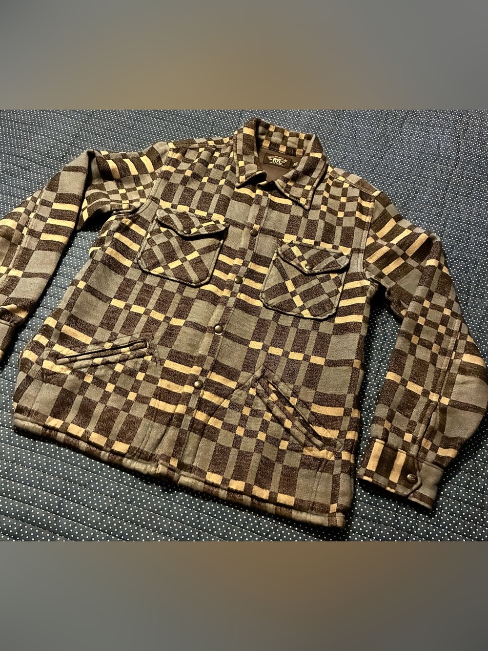 DOUBLE RL RALPH LAUREN RRL COTTON SHIRT/ JACKET- MEN’S SIZE MEDIUM - Picture 8 of 12